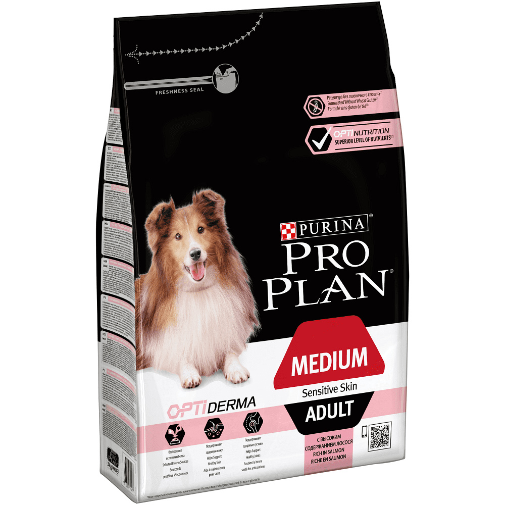 Для взрослых собак средних пород с чувствительной кожей, с лососем и рисом (7 кг) Purina Pro Plan Для взрослых собак средних пород с чувствительной кожей, с лососем и рисом (7 кг) - фото 5