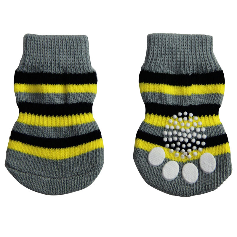 Triol (одежда) носки для собак, серые в чёрную и жёлтую полоску, размер S (25 г) Triol (одежда) носки для собак, серые в чёрную и жёлтую полоску, размер S (25 г) - фото 1