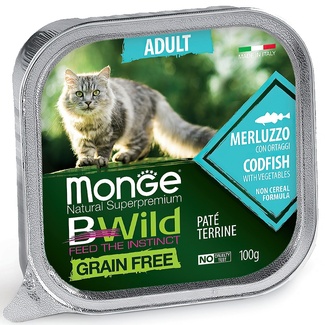беззерновые консервы для кошек: треска с овощами
