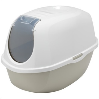 Туалет-домик Recycled SmartCat с угольным фильтром, 54х40х41 см, теплый серый