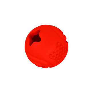 Игрушка мяч для собак с ароматом бекона, красный