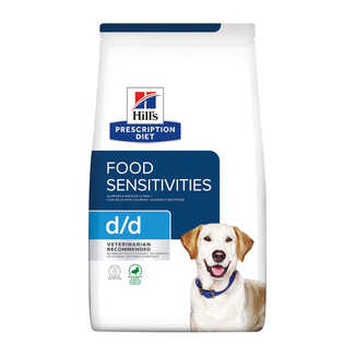 Сухой диетический корм для собак d/d при аллергии, заболеваниях кожи и неблагоприятной реакции на пищу, с уткой и рисом