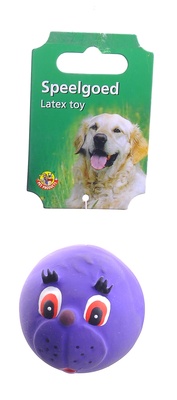 Игрушка для собак "Мяч с мордочкой животных", 7см IPTS