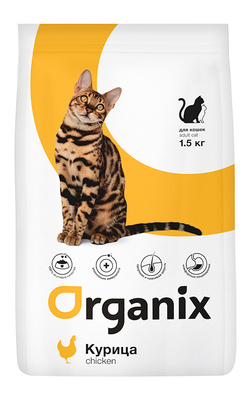 Сухой корм для кошек, с курочкой Organix 