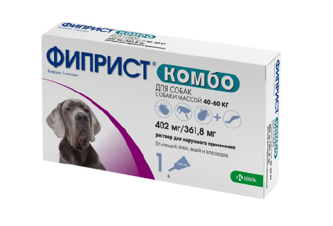 KRKA фиприст Комбо для собак свыше 40 кг, 4.02 мл (22 г)