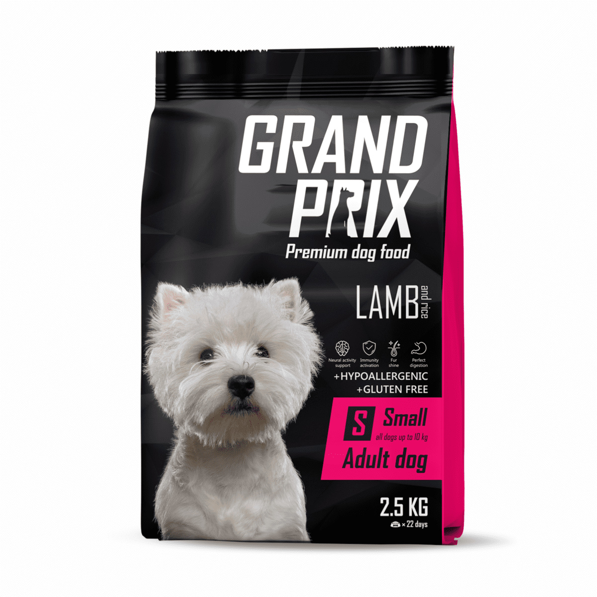 Корм Grand Prix полнорационный сбалансированный, для взрослых собак малых пород, с ягненком и рисом (800 г) - фото 1