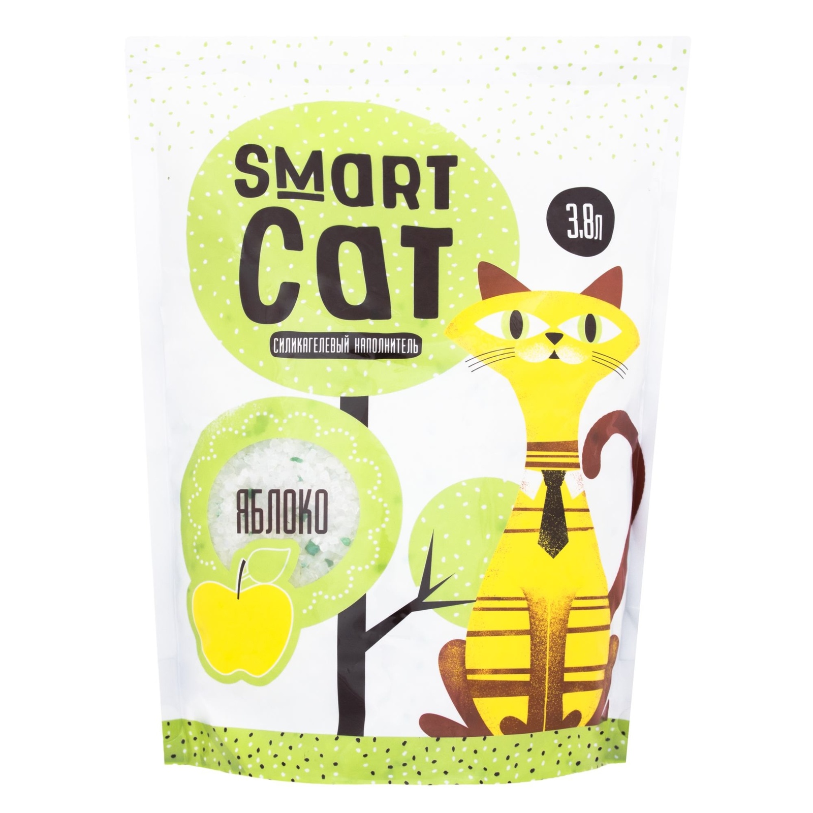 Smart Cat силикагелевый наполнитель с ароматом яблока (3,32 кг)