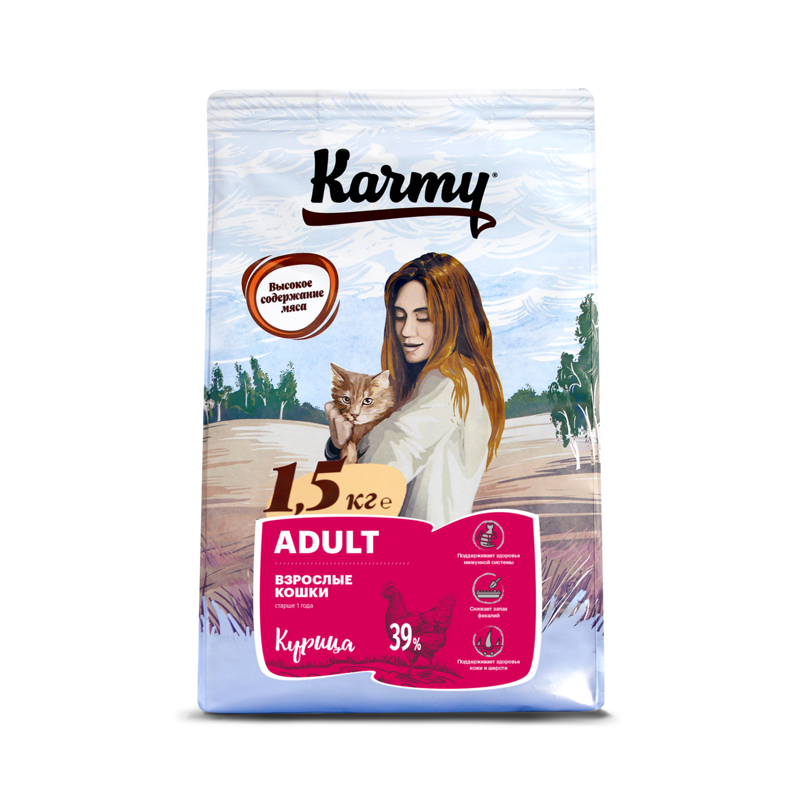 

Сухой корм для взрослых кошек старше 1 года с курицей (10 кг)