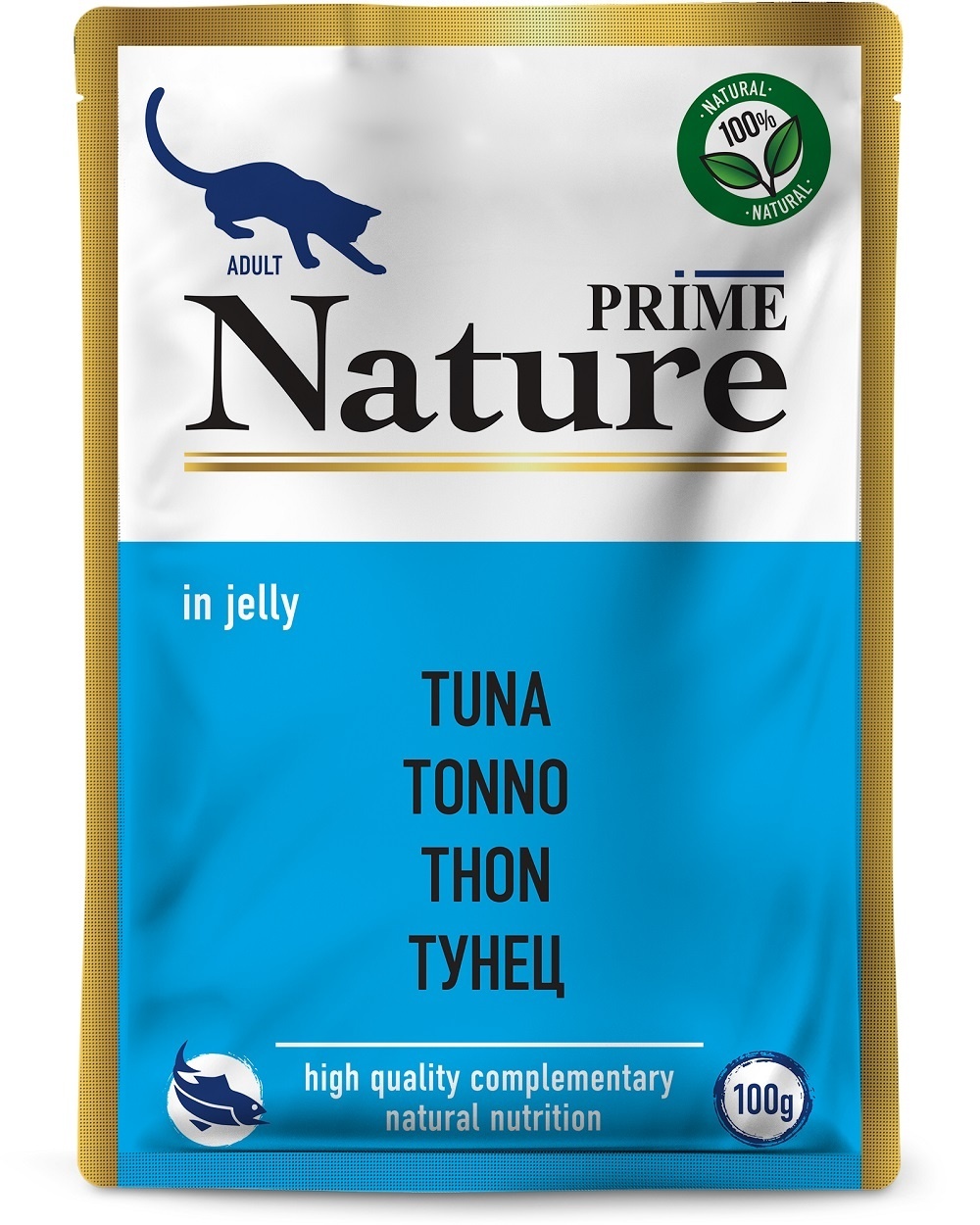 Prime Nature паучи для кошек: тунец в желе (100 г) Prime Nature паучи для кошек: тунец в желе (100 г) - фото 1