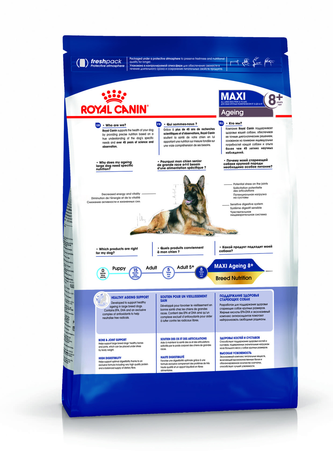 Для пожилых собак крупных пород старше 8 лет (3 кг) Royal Canin (сухие корма) Для пожилых собак крупных пород старше 8 лет (3 кг) - фото 3