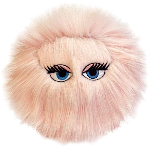 

Silly Squeakers игрушка-пищалка для собак Пушистый мяч с глазами большой, розовый (363 г)