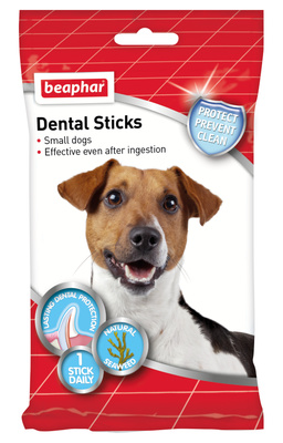 Лакомство для собак мелких пород для чистки зубов Dental Sticks 7шт Beaphar