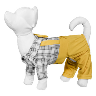 Костюм для собак с жёлтыми брюками