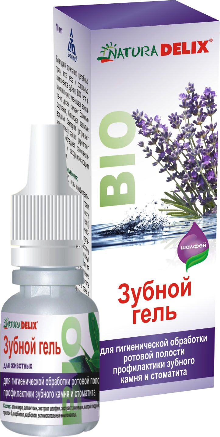 

Бионикс зубной гель Natura Delix BIO, для животных (10 мл)