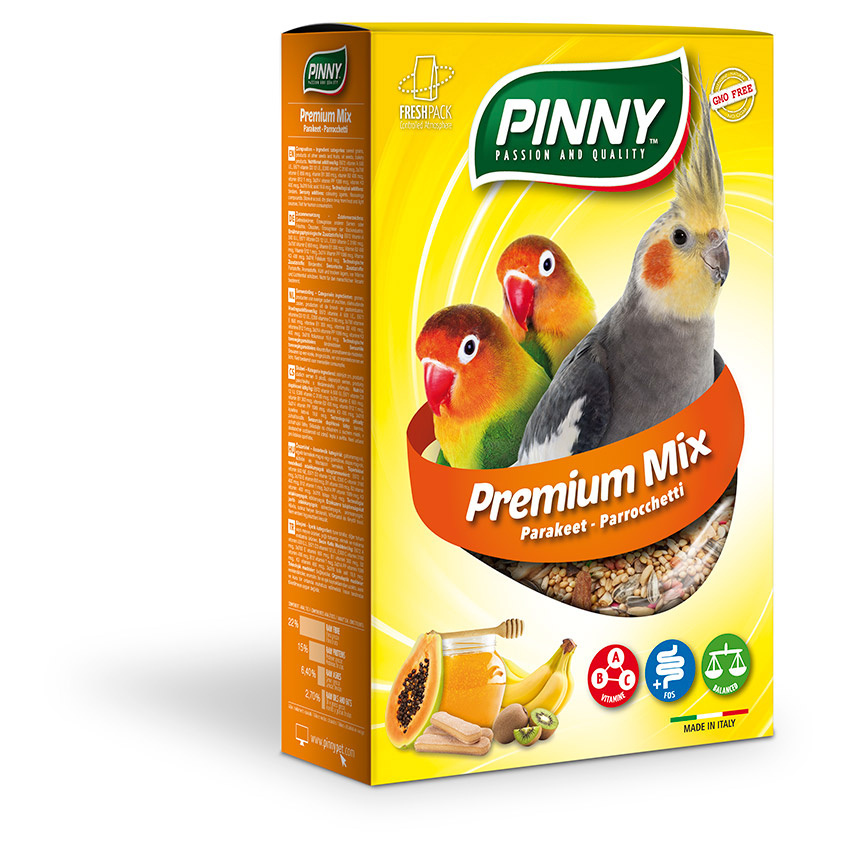 

Pinny полнорационный корм для средних попугаев с фруктами, бисквитом и витаминами (800 г)