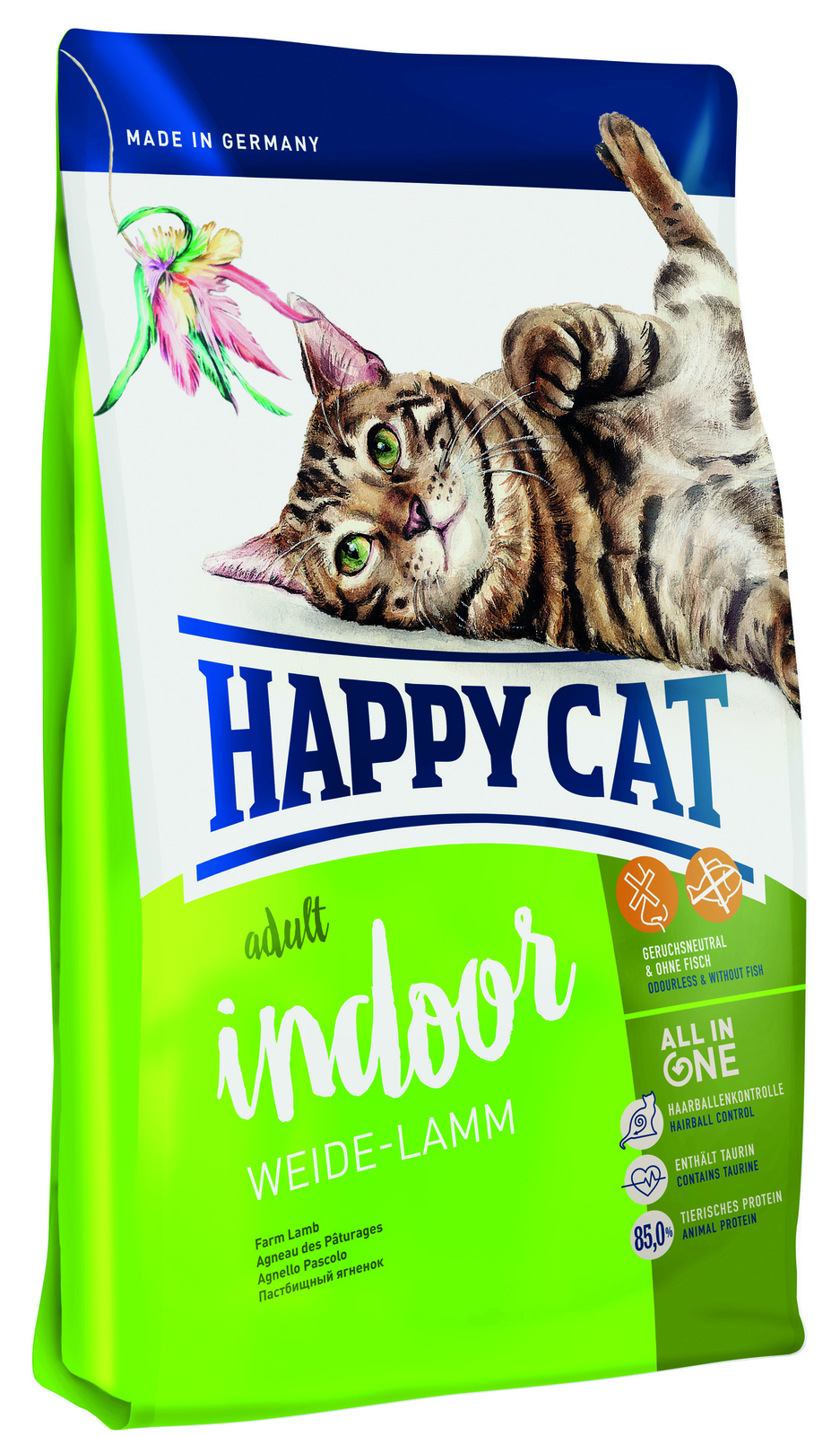 

Сухой корм для кошек Happy Cat "Эдалт ИНДОР" c ягнёнком ФитВелл (1,4 кг)