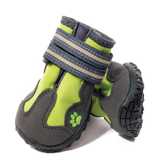 Ботинки для собак, зеленые с серым