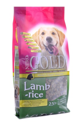 Для взрослых собак, с ягненком и рисом NERO GOLD