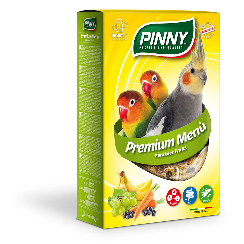 

Pinny мягкий витаминный корм для средних попугаев с фруктами (800 г)