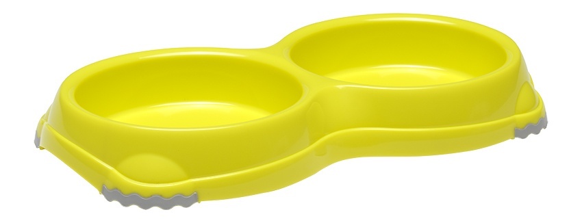 Moderna двойная миска нескользящая, лимонно-жёлтая (100 г)