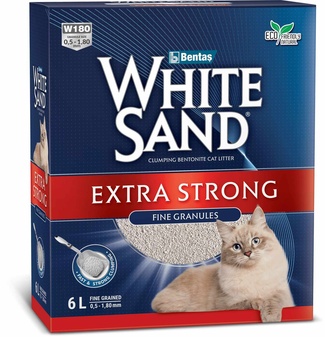 Комкующийся наполнитель "Экстра", без запаха, коробка White Sand