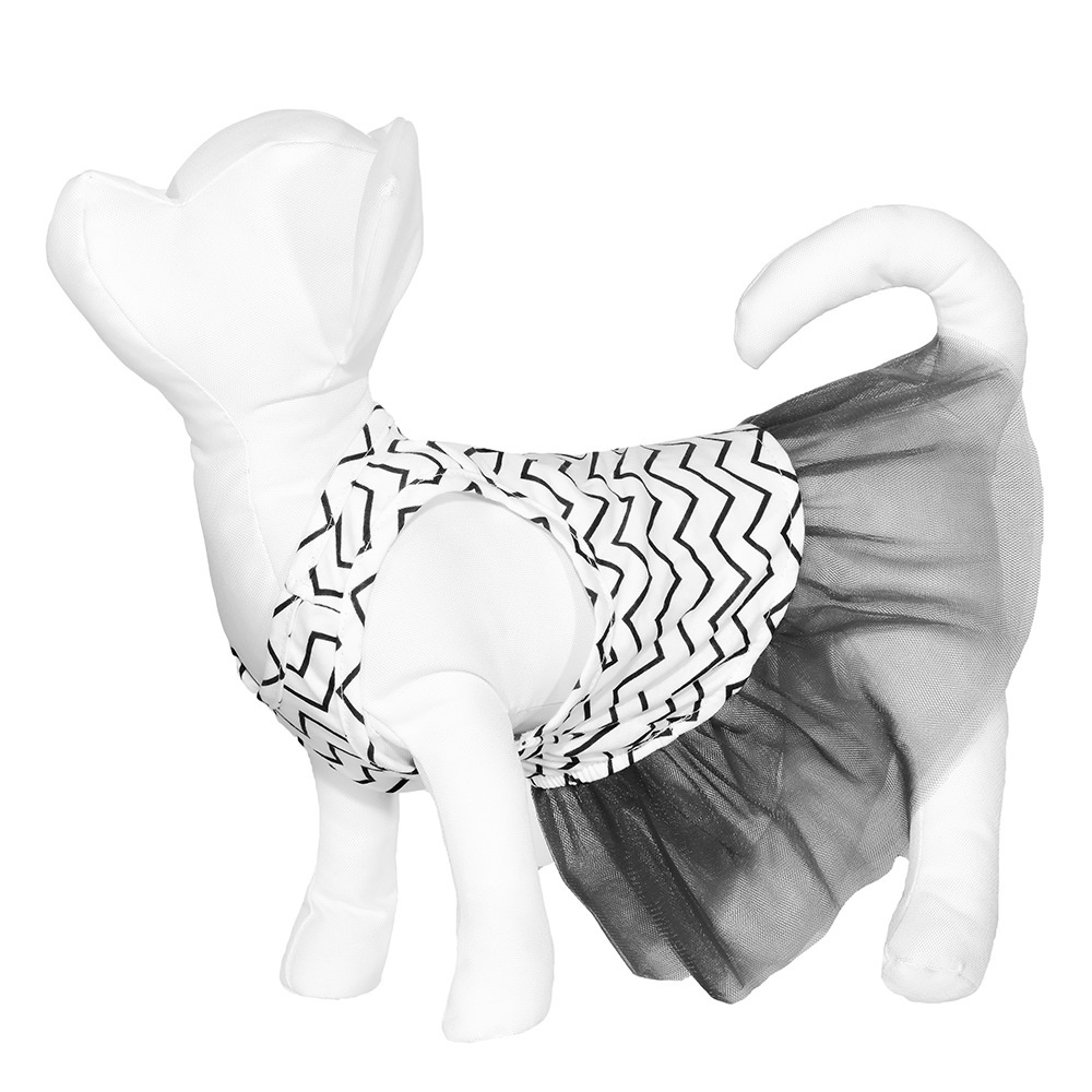 Yami-Yami одежда платье для собаки с серой юбкой из фатина (XL) Yami-Yami одежда платье для собаки с серой юбкой из фатина (XL) - фото 1