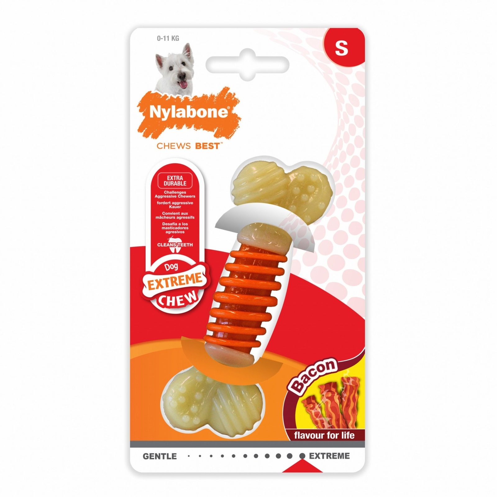 

Nylabone жевательная косточка экстра-жесткая, с ароматом бекона (XL)
