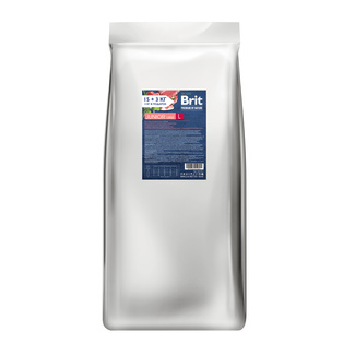 15+3кг в подарок: Премиум корм для щенков и молодых собак крупных пород, с курицей Brit