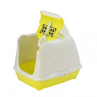 Туалет-домик Flip с угольным фильтром, 50х39х37см, лимонно-желтый Moderna