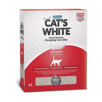 Наполнитель комкующийся натуральный без ароматизатора для кошачьего туалета  Cat's White