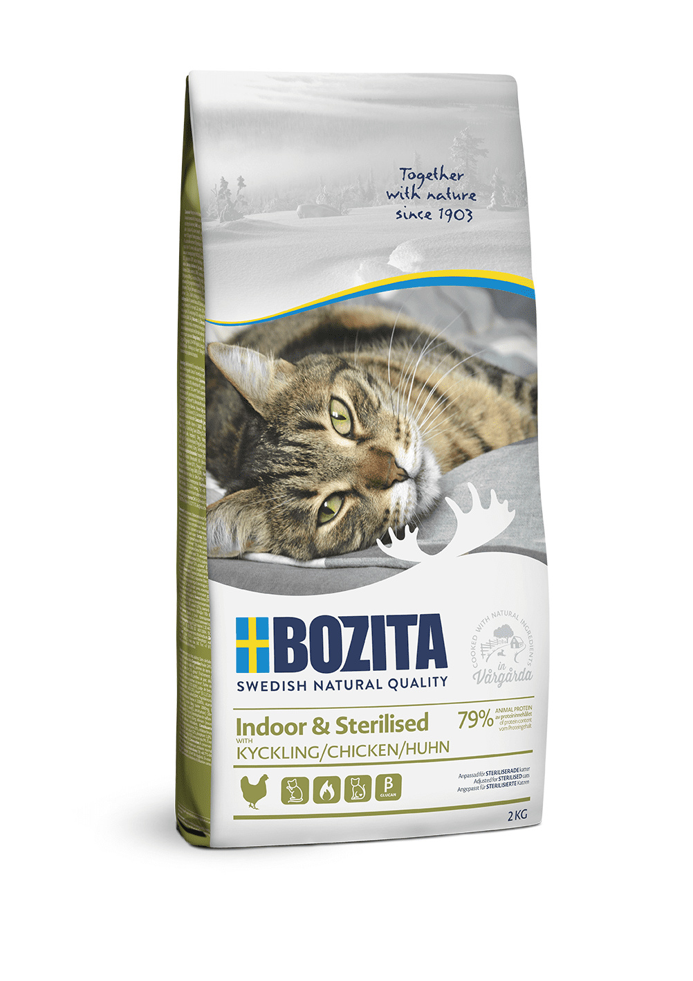 Для домашних и стерилизованных кошек, с курицей и рисом (2 кг) Bozita Для домашних и стерилизованных кошек, с курицей и рисом (2 кг) - фото 2