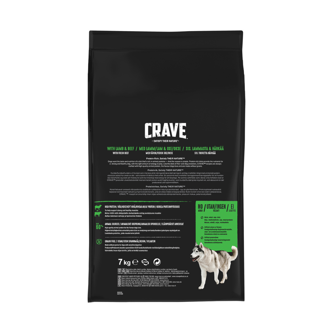 Корм Crave сухой корм для взрослых собак, с говядиной и ягненком (1 кг) Crave Корм Crave сухой корм для взрослых собак, с говядиной и ягненком (1 кг) - фото 6