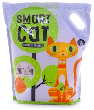 Smart Cat Силикагелевый наполнитель с ароматом апельсина, 7,6л