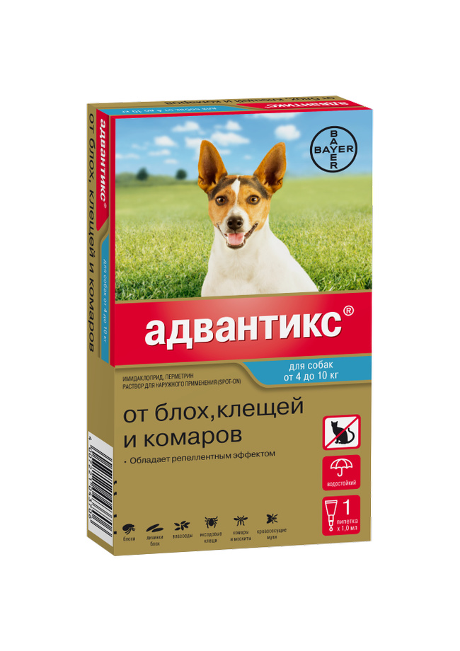 Elanco адвантикс для собак 4-10 кг (1 × 1мл) Elanco адвантикс для собак 4-10 кг (1 × 1мл) - фото 1