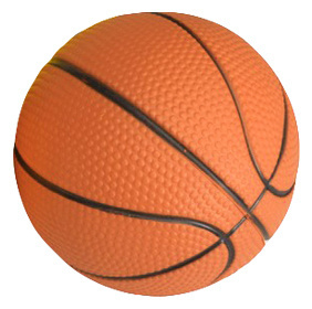 Игрушка Мяч баскетбольный резиновый, оранжевый