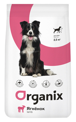 Сухой корм для собак, с ягненком и рисом ORGANIX