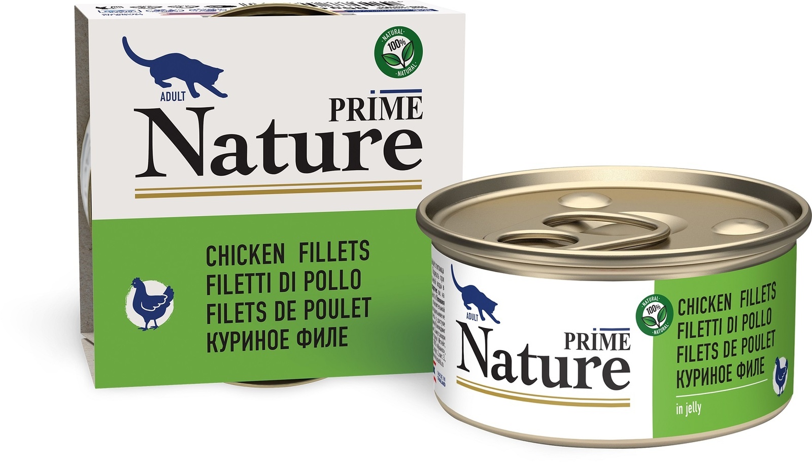 Prime Nature консервы для кошек: куриное филе в желе (85 г) Prime Nature консервы для кошек: куриное филе в желе (85 г) - фото 1