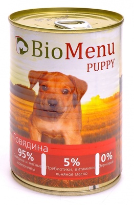 Консервы для щенков с говядиной BioMenu