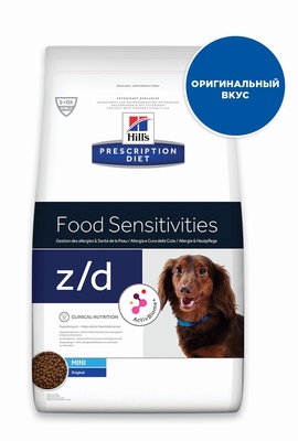 z/d Mini для собак малых пород при пищевой аллергии, диетический гипоаллеренный