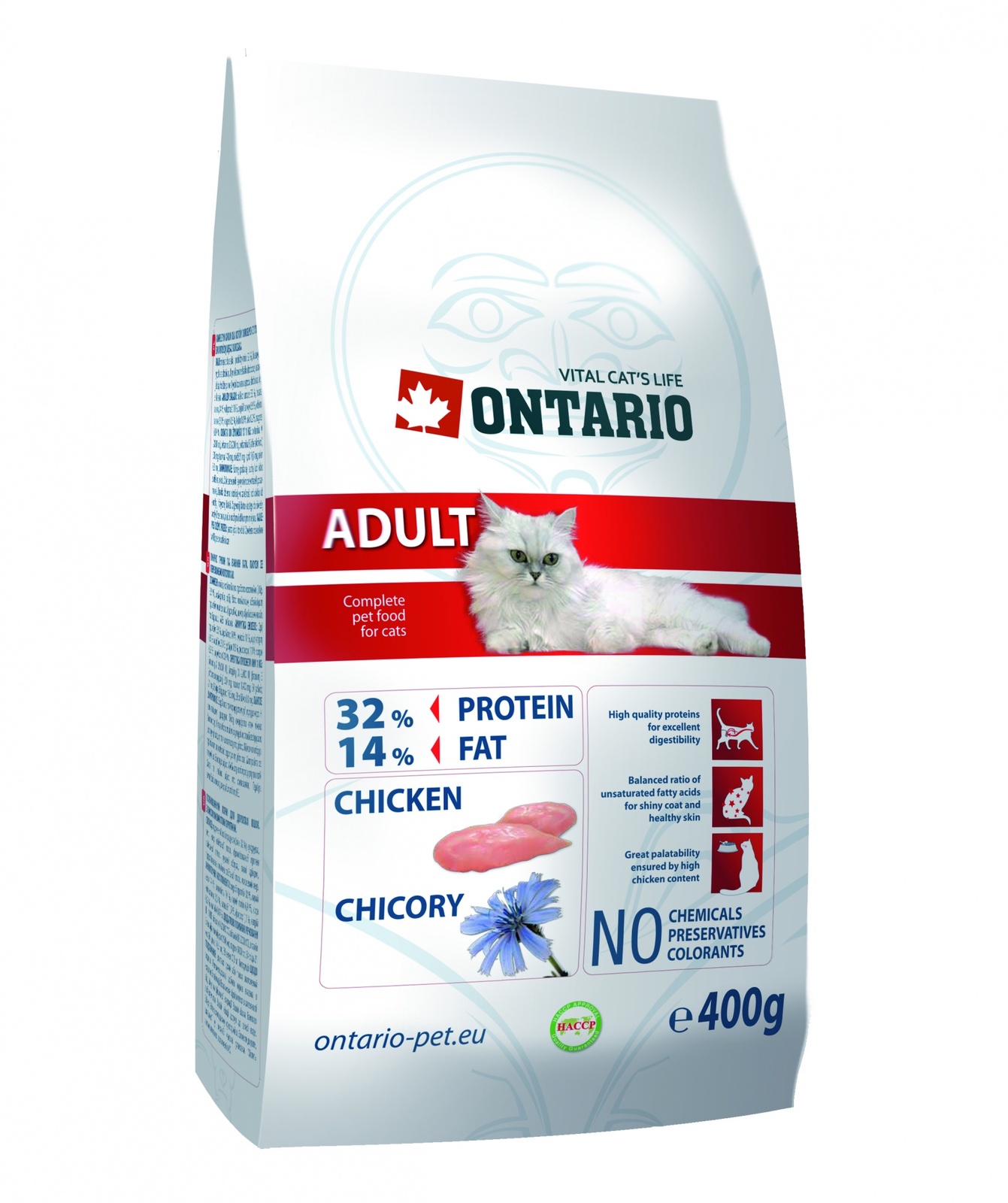 Для взрослых кошек, с курицей (2 кг) Ontario Для взрослых кошек, с курицей (2 кг) - фото 1