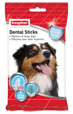 Лакомство для собак крупных для чистки зубов Dental Sticks 7шт Beaphar