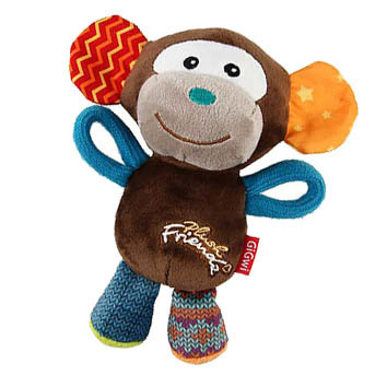 GiGwi обезьянка, плюшевая игрушка с пищалкой, 16×14 см (85 г) GiGwi обезьянка, плюшевая игрушка с пищалкой, 16×14 см (85 г) - фото 1
