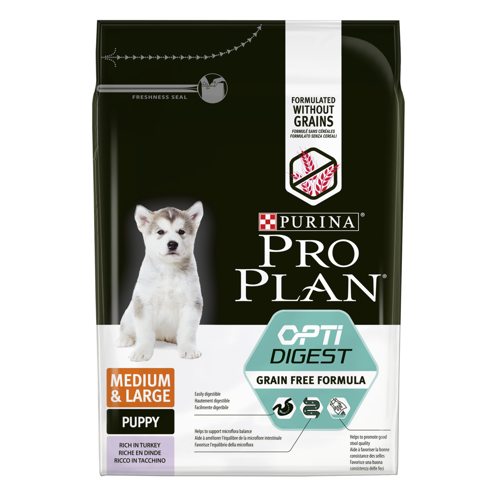 Корм Purina Pro Plan беззерновой, для щенков средних пород с чувствительным пищеварением, с индейкой (2,5 кг) Purina Pro Plan - фото 8