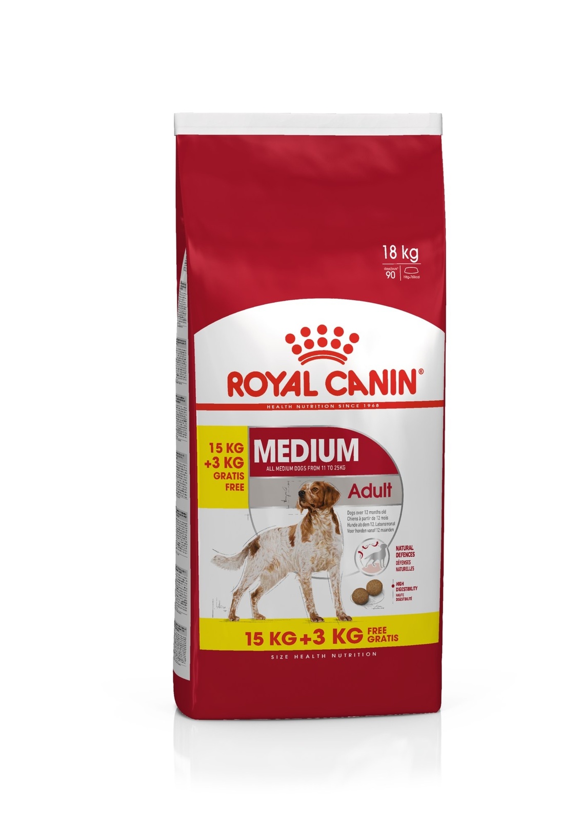 Для взрослых собак средних размеров: 11-25 кг, 1-7 лет (3 кг) Royal Canin (сухие корма) Для взрослых собак средних размеров: 11-25 кг, 1-7 лет (3 кг) - фото 5