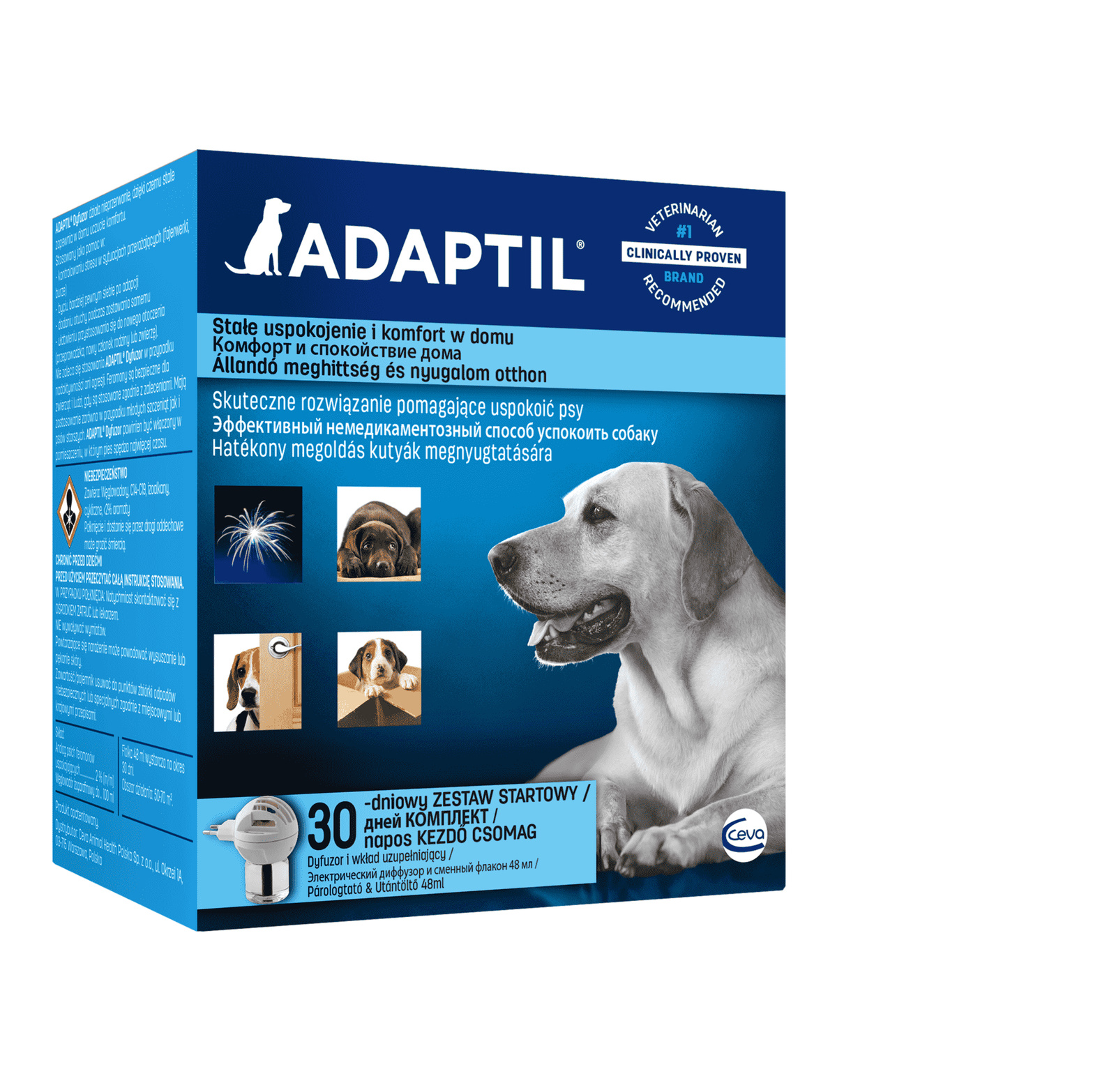 Ceva феромоны для собак Адаптил, нормализует поведение собак, флакон+диффузор (155 г)
