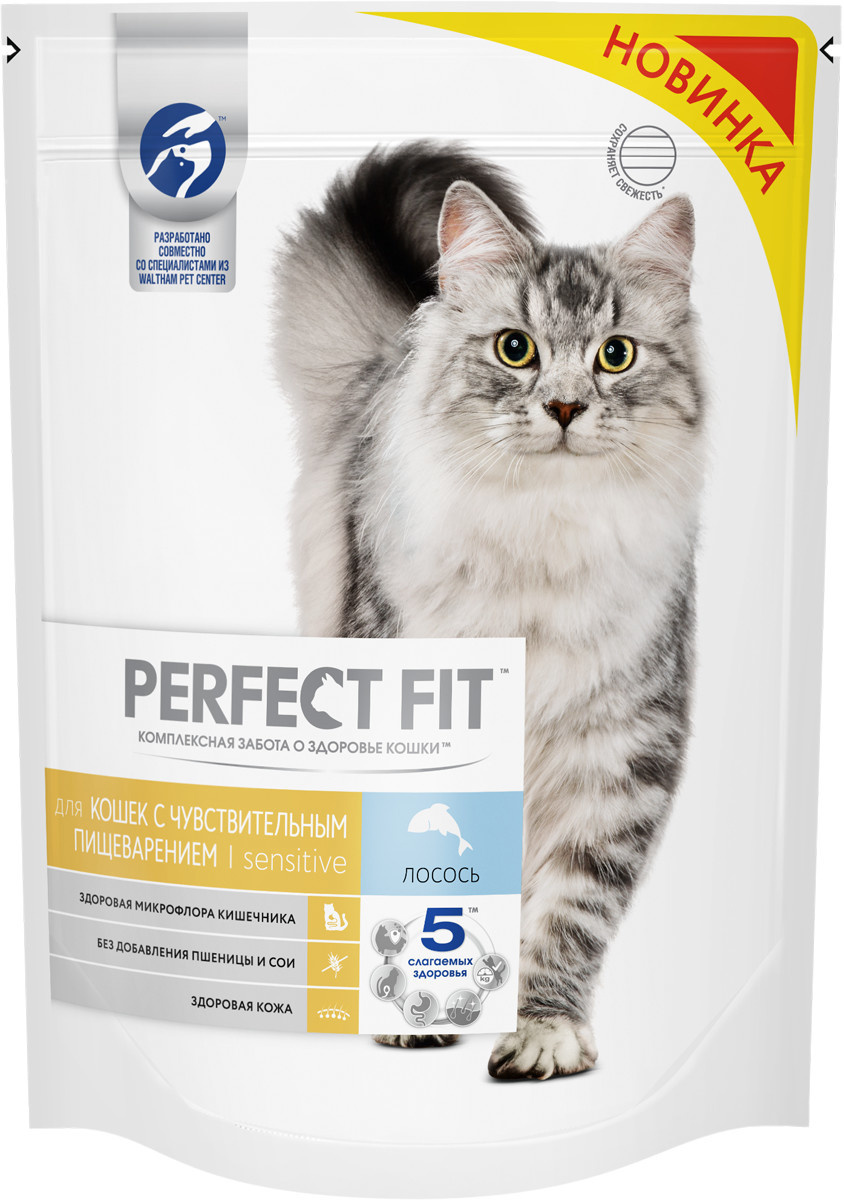 Сухой корм PERFECT FIT™ для взрослых кошек, с говядиной — купить онлайн