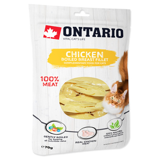 лакомство для кошек филе вареной куриной грудки Ontario (консервы, лакомства)