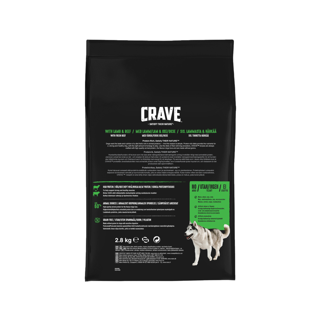 Корм Crave сухой корм для взрослых собак, с говядиной и ягненком (1 кг) Crave Корм Crave сухой корм для взрослых собак, с говядиной и ягненком (1 кг) - фото 4
