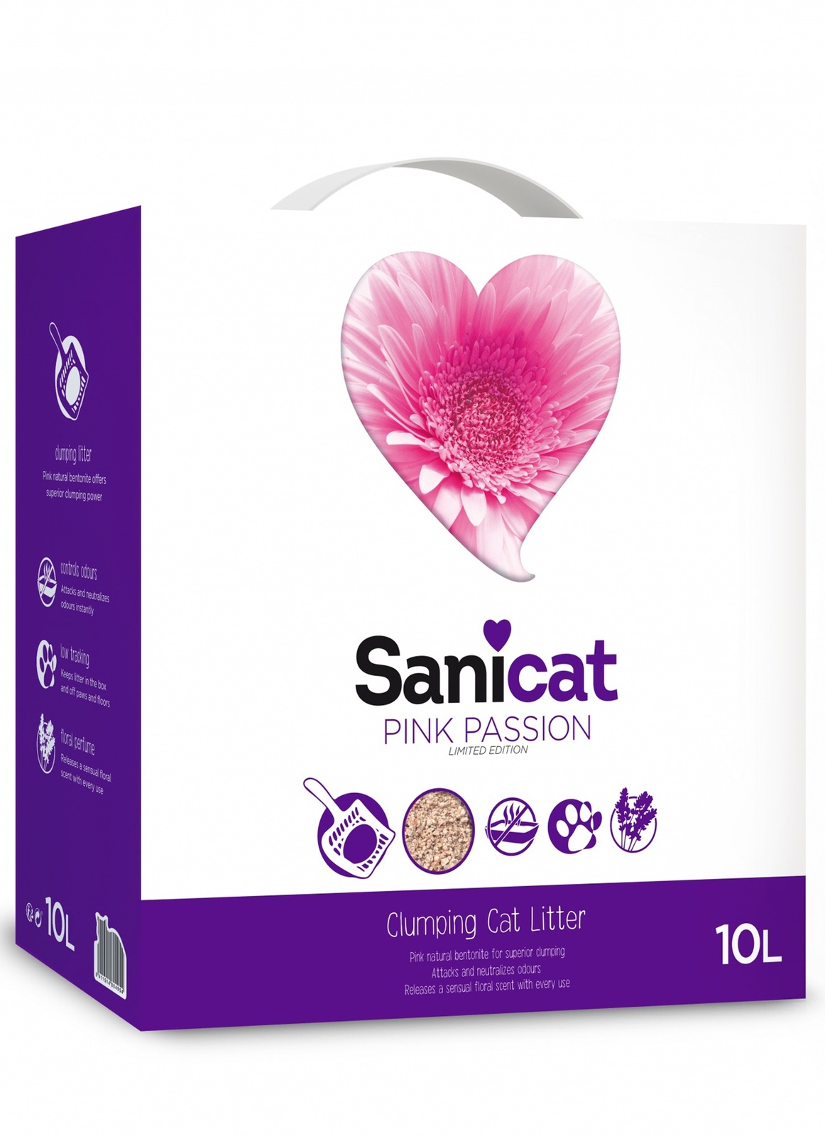 Элитный комкующийся 100% натуральный розовый наполнитель, Лимитированная серия (8,7 кг) Sani Cat
