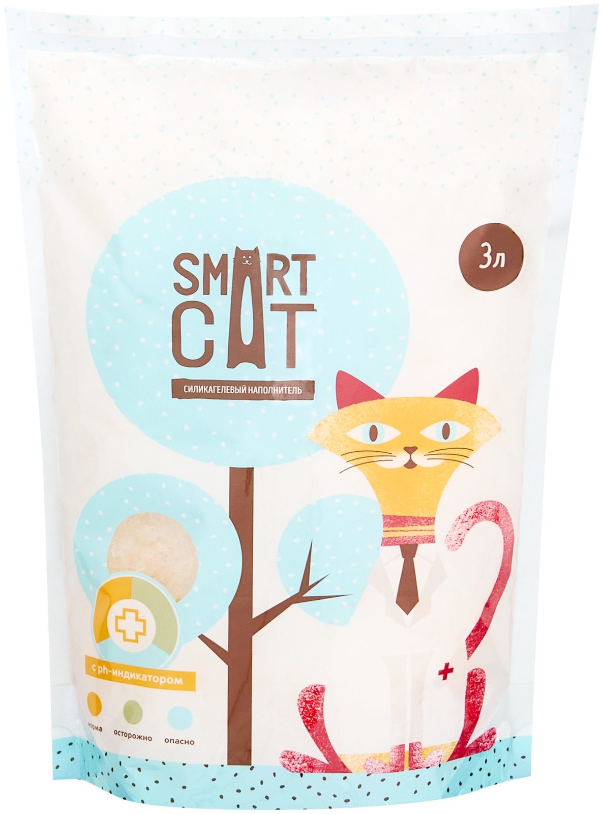 Smart Cat наполнитель силикагелевый наполнитель с pH индикатором (1,25 кг) Smart Cat наполнитель силикагелевый наполнитель с pH индикатором (1,25 кг) - фото 1